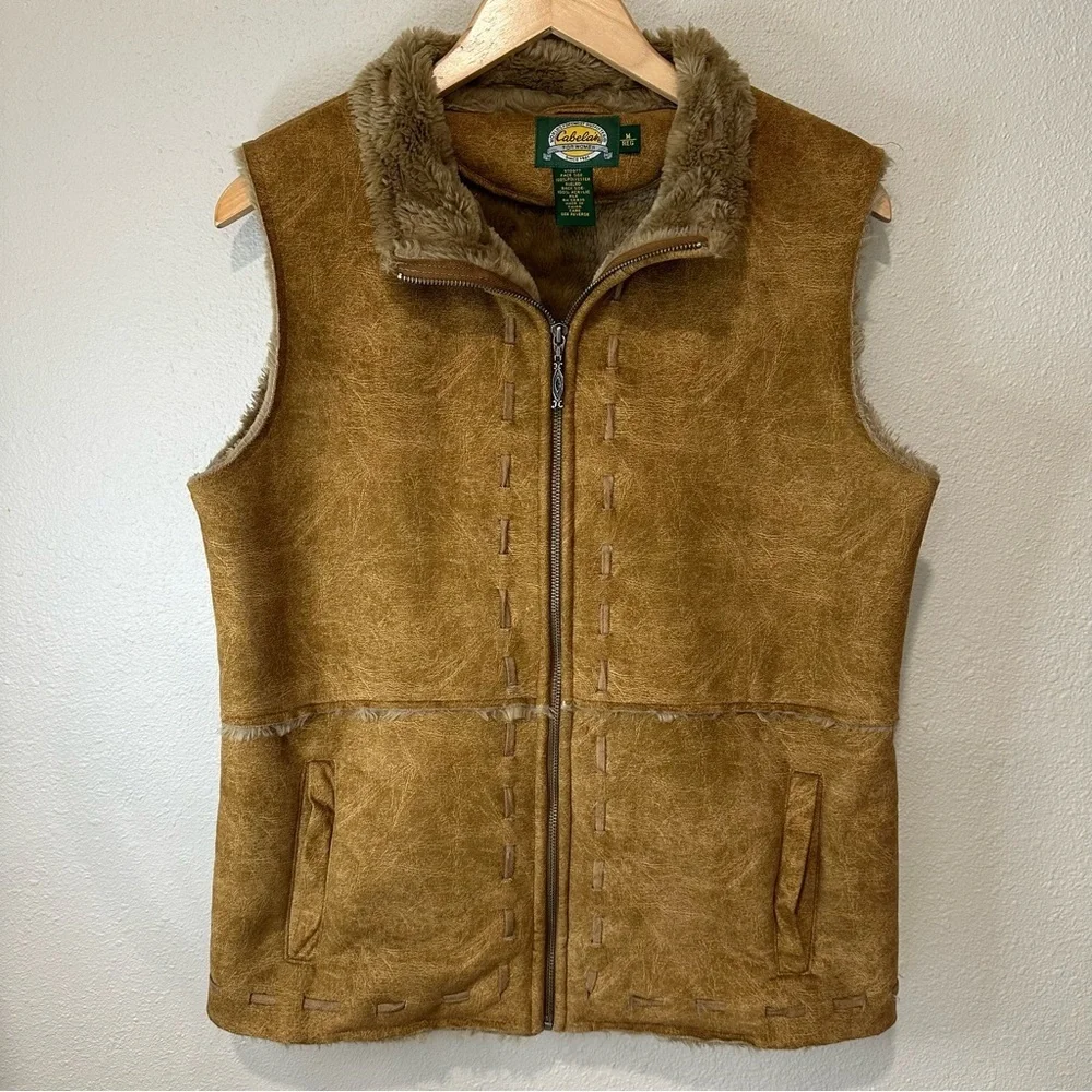 Cabela's Faux Suede Brown Women's Vest